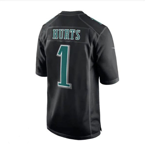 P.Eagles #1 Jalen Hurts Player Black Super Bowl LVII Patch Fashion Game Jersey Stitched American Football Jerseys football jersey product view 1