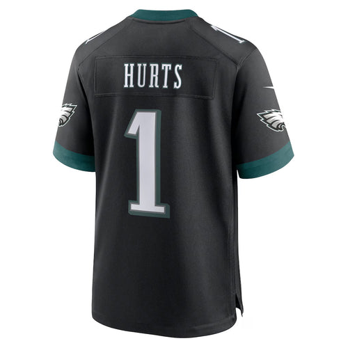 P.Eagles #1 Jalen Hurts Player Black Home Game Football Jerseys football jersey product view 1