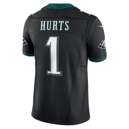 P.Eagles #1 Jalen Hurts Player Limited Black Vapor F.U.S.E. Football Jerseys football jersey product view 1