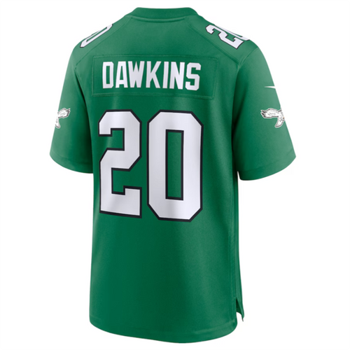 P.Eagles #20 Brian Dawkins Green Player Game Jersey -Stitched American Football Jerseys football jersey product view 1