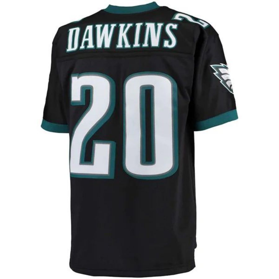 P.Eagles #20 Brian Dawkins Player Mitchell & Ness Black Big & Tall 2004 Retired Player Replica Jersey Stitched American Football Jerseys football jersey product view 1
