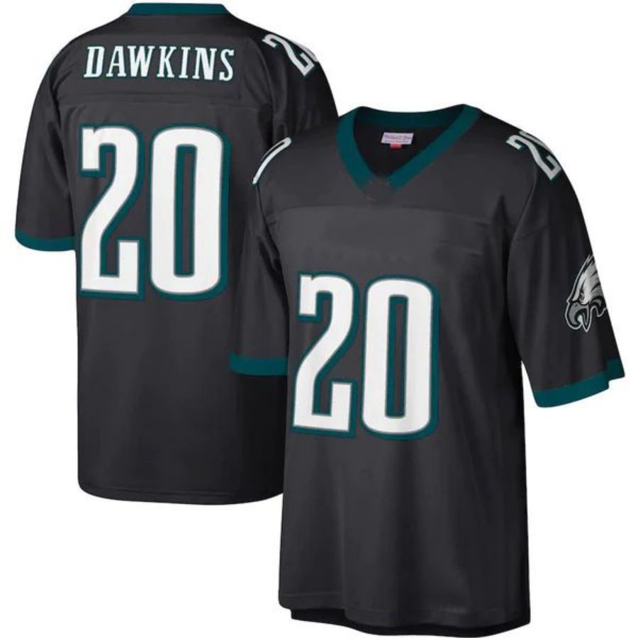 P.Eagles #20 Brian Dawkins Player Mitchell & Ness Black Legacy Replica Jersey Stitched American Football Jerseys football jersey product view 1