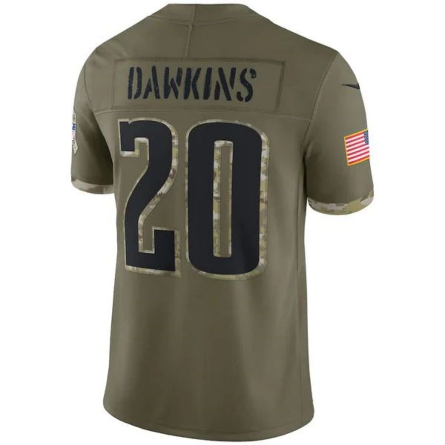 P.Eagles #20 Brian Dawkins Olive Player Jersey -Stitched American Football Jerseys football jersey product view 1