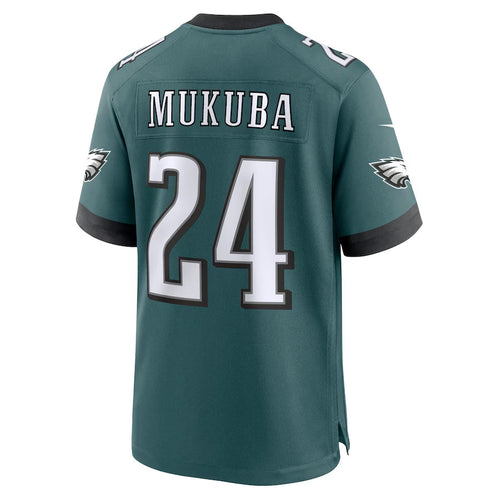 P.Eagles #24 Andrew Mukuba Player Midnight Green Home Game Football Jerseys football jersey product view 1