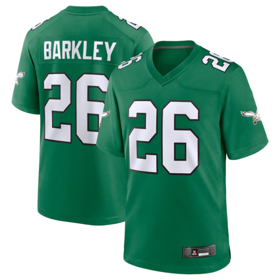 P.Eagles #26 Saquon Barkley Player Green Alternate Game Jersey Stitched American Football Jerseys football jersey product view 2