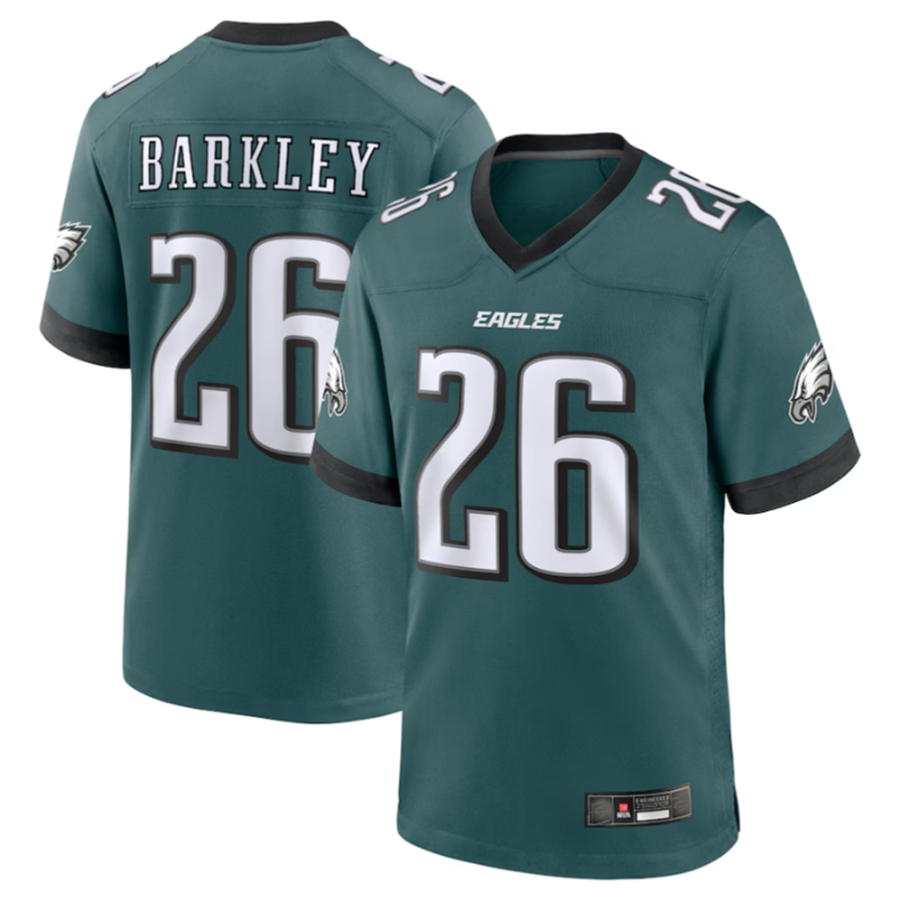 P.Eagles #26 Saquon Barkley Midnight Green Game Player Jersey Stitched American Football Jerseys football jersey product view 2