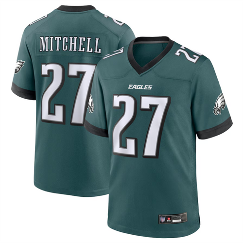 P.Eagles #27 Quinyon Mitchell Player Midnight Green Replica Football Jerseys football jersey product view 1