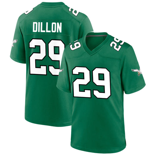 P.Eagles #29 AJ Dillon Player Kelly Green Home Game Football Jerseys football jersey product view 1