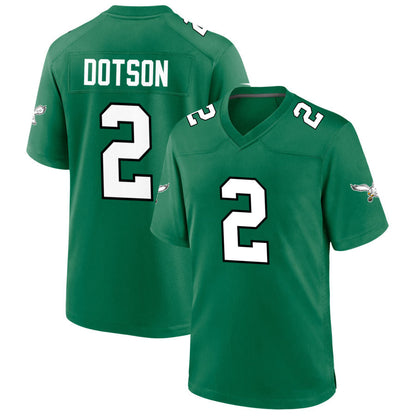 P.Eagles #2 Jahan Dotson Player Kelly Green Alternate Game Football Jerseys football jersey product view 1