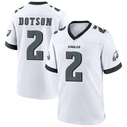 P.Eagles #2 Jahan Dotson Player White Home Game Football Jerseys football jersey product view 1