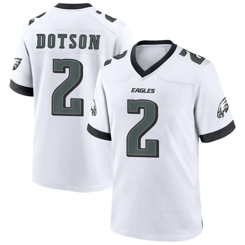 P.Eagles #2 Jahan Dotson Player White Home Game Football Jerseys football jersey product view 1