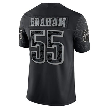 P.Eagles #55 Brandon Graham Player Black REFLECTIVE Limited Football Jerseys football jersey product view 1