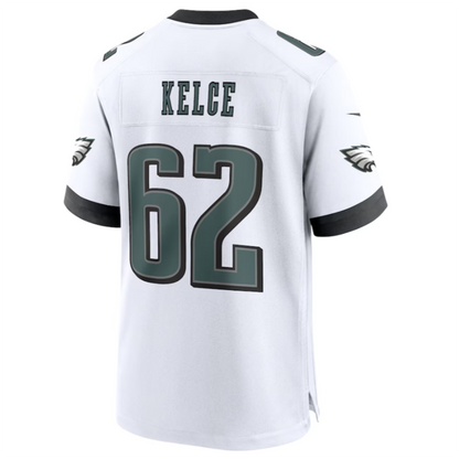 P.Eagles #62 Jason Kelce White White Game Jersey Stitched American Football Jerseys football jersey product view 1