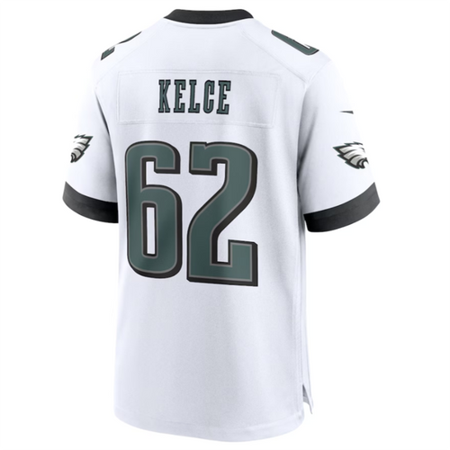 P.Eagles #62 Jason Kelce White White Game Jersey Stitched American Football Jerseys football jersey product view 1