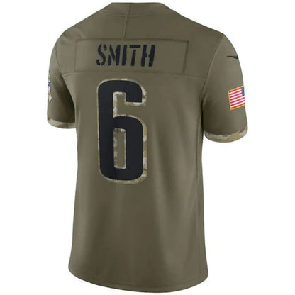 P.Eagles #6 DeVonta Smith Player Olive Salute To Service Limited Jersey Stitched American Football Jerseys football jersey product view 1