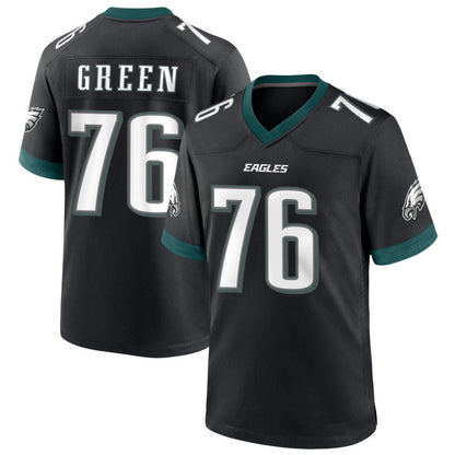 P.Eagles #76 Kenyon Green Player Black Home Game Football Jerseys football jersey product view 1