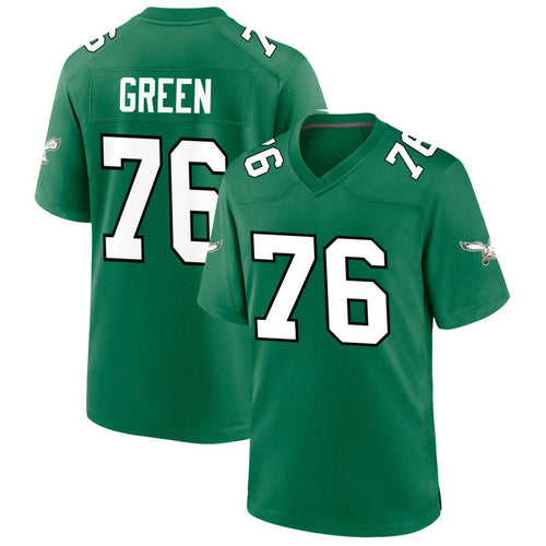 P.Eagles #76 Kenyon Green Player Kelly Green Home Game Football Jerseys football jersey product view 1