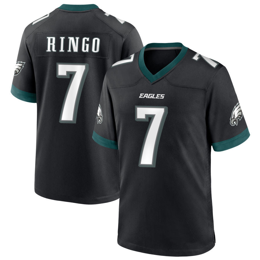 P.Eagles #7 Kelee Ringo Player Black Home Game Football Jerseys football jersey product view 1