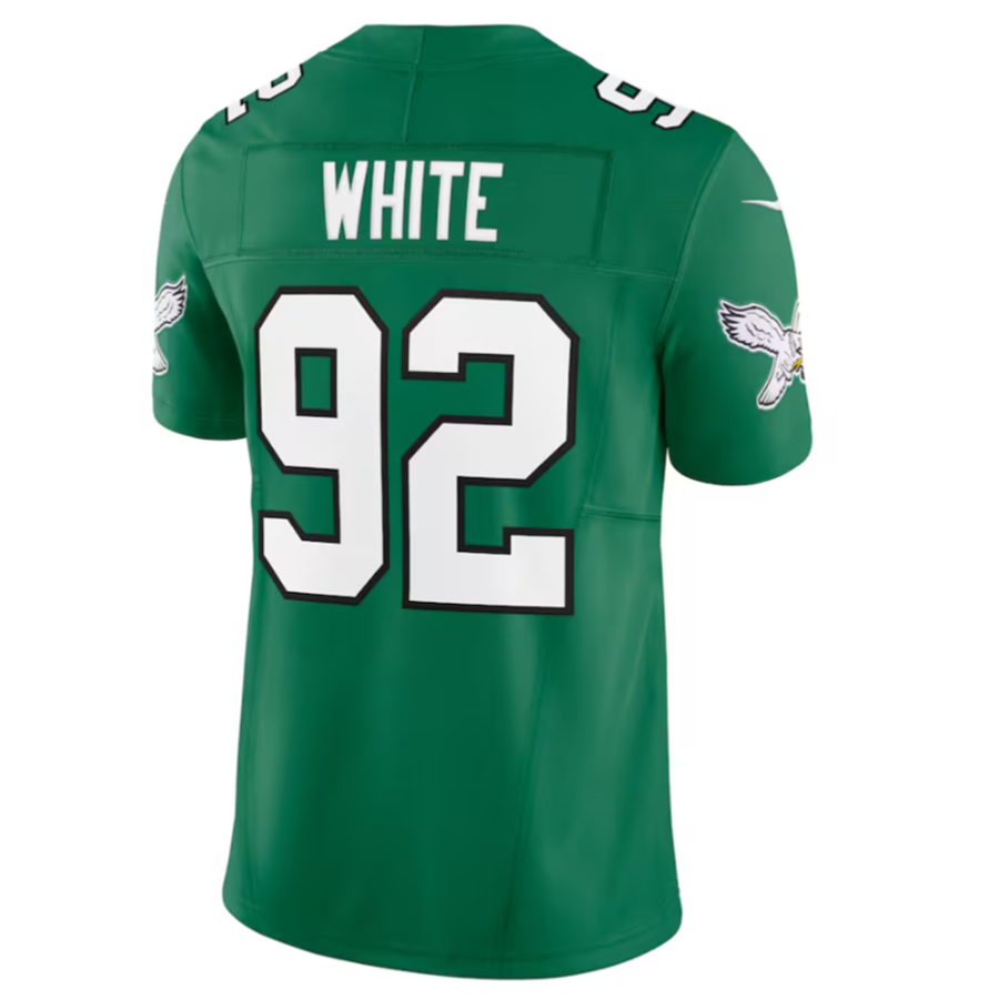 P.Eagles #92 Reggie White Player Green Alternate Vapor F.U.S.E. Limited Jersey Stitched American Football Jerseys football jersey product view 1