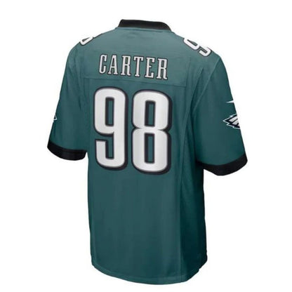 P.Eagles #98 Jalen Carter Player Game Jersey - Midnight Green Stitched American Football Jerseys football jersey product view 1