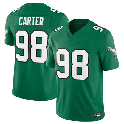 P.Eagles #98 Jalen Carter Player Black Fashion Game Football Jerseys football jersey product view 2