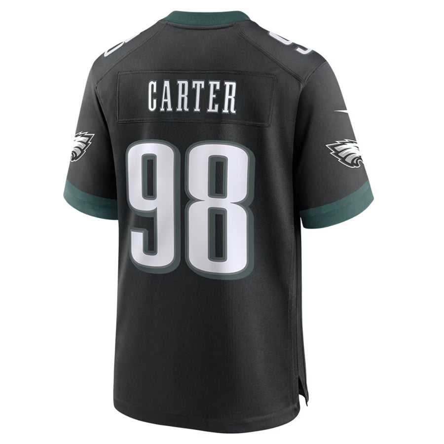 P.Eagles #98 Jalen Carter Player Black Home Game Football Jerseys football jersey product view 1