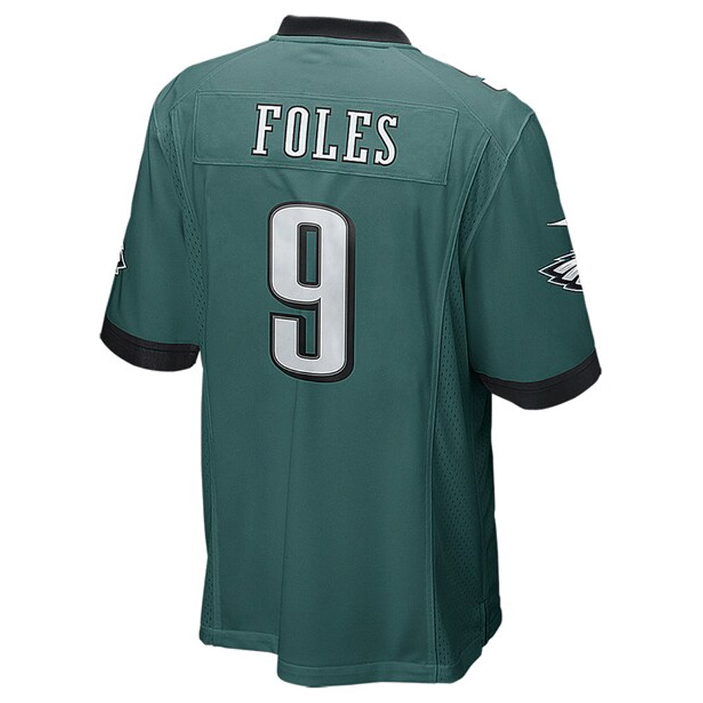 P.Eagles #9 Nick Foles Player Green Game Football Jerseys football jersey product view 1