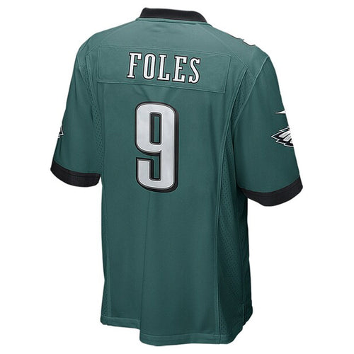 P.Eagles #9 Nick Foles Player Green Game Football Jerseys football jersey product view 1