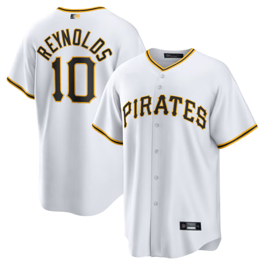 P.Pirates #10 Bryan Reynolds Player White Replica Baseball Jerseys baseball jersey product view 1