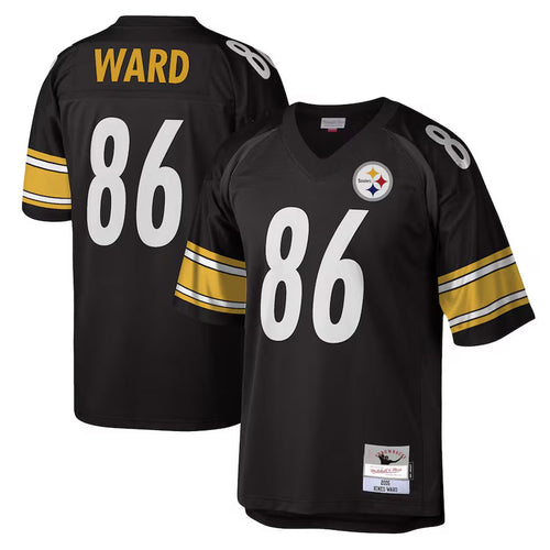 P.Steelers #86 Hines Ward Player Mitchell & Ness Black Legacy Replica Football Jerseys football jersey product view 1