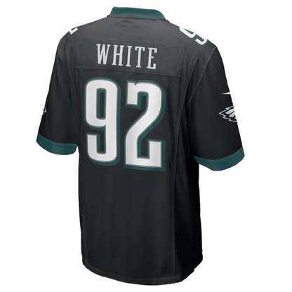 P.Eagles #92 Reggie White Player Black Retired Game Jersey Stitched American Football Jerseys football jersey product view 1