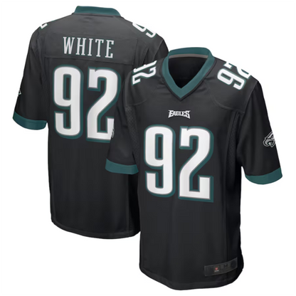P.Eagles #92 Reggie White Player Black Retired Game Jersey Stitched American Football Jerseys football jersey product view 2