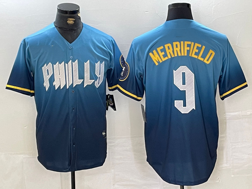 P.Phillies #9 Whit Merrifield Player Blue City Connect Limited Stitched Baseball Jerseys baseball jersey product view 1