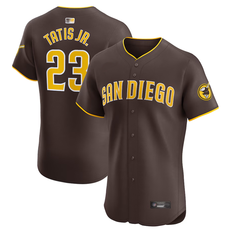 S.Diego Padres #23 Fernando Tatis Jr. Player Brown Road Elite Baseball Jerseys baseball jersey product view 1