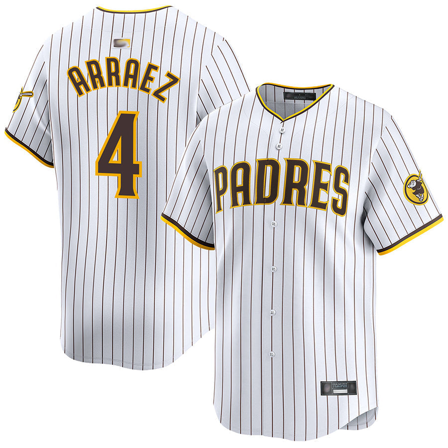 S.Diego Padres #4 Luis Arraez Player Home Limited Baseball Jerseys baseball jersey product view 1