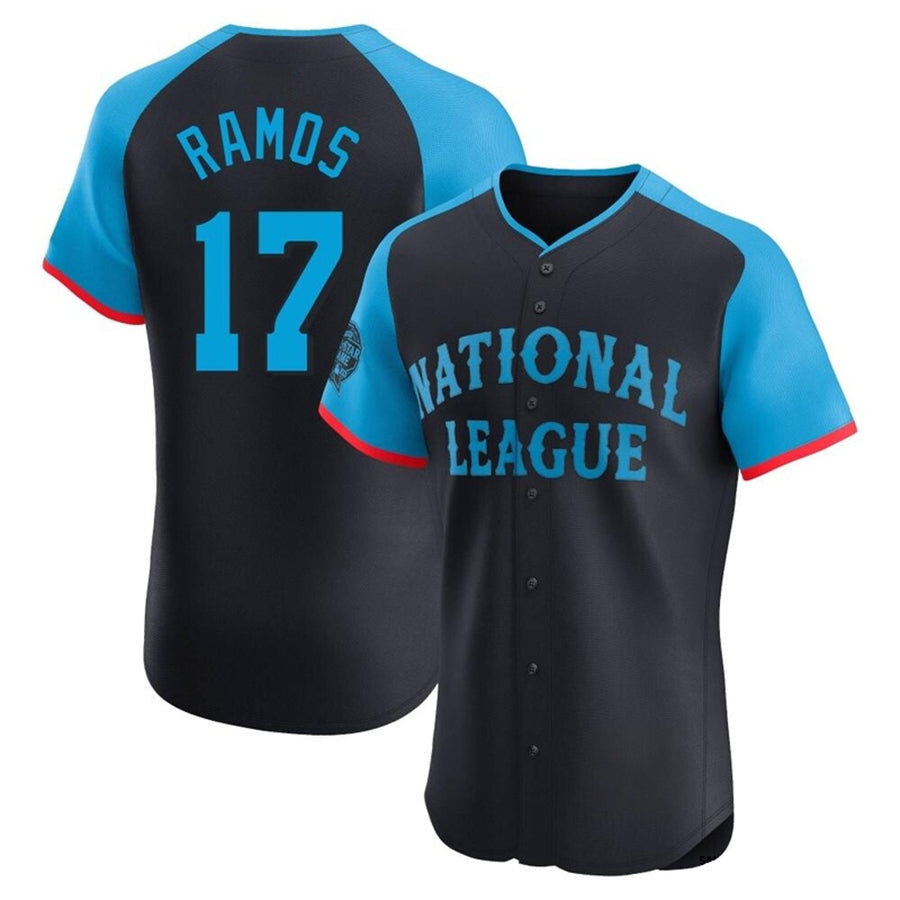 S.Francisco Giants National League #17 Heliot Ramos Player Navy Limited All-Star Elite Baseball Jerseys baseball jersey product view 1