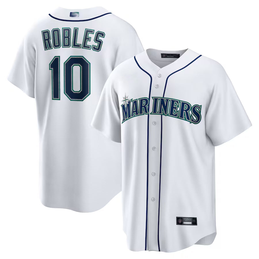 S.Mariners #10 Victor Robles Player White Home Replica Baseball Jerseys baseball jersey product view 1