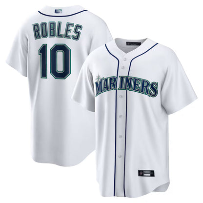 S.Mariners #10 Victor Robles Player White Home Replica Baseball Jerseys baseball jersey product view 1