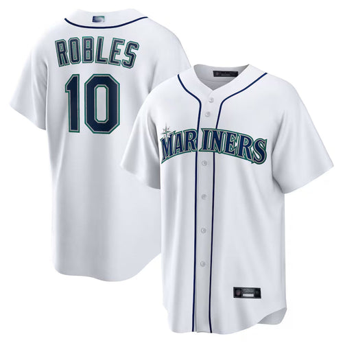 S.Mariners #10 Victor Robles Player White Home Replica Baseball Jerseys baseball jersey product view 1