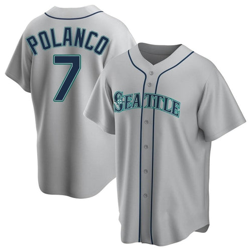 S.Mariners #7 Jorge Polanco Player Gray Replica Game Baseball Jerseys baseball jersey product view 1