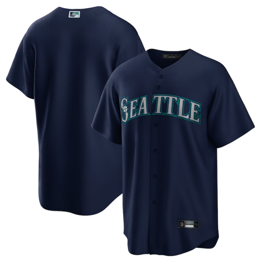 S.Mariners Blank Player Navy Replica Team Baseball Jerseys baseball jersey product view 1