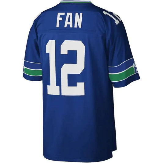 #12 12th FAN Player S.Seahawks Mitchell & Ness Royal Legacy Replica Football Jerseys football jersey product view 1