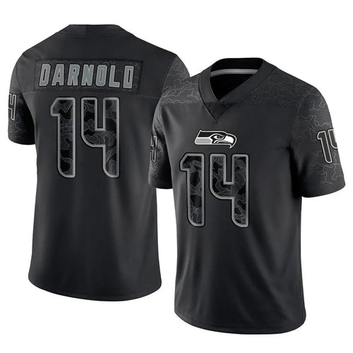 S.Seahawks #14 Sam Darnold Player Black RFLCTV Limited Football Jerseys football jersey product view 1
