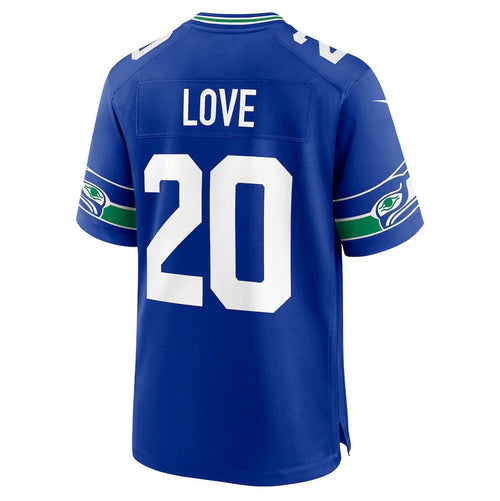 S.Seahawks #20 Julian Love Royal Throwback Player Game Stitched American Football Jerseys football jersey product view 1