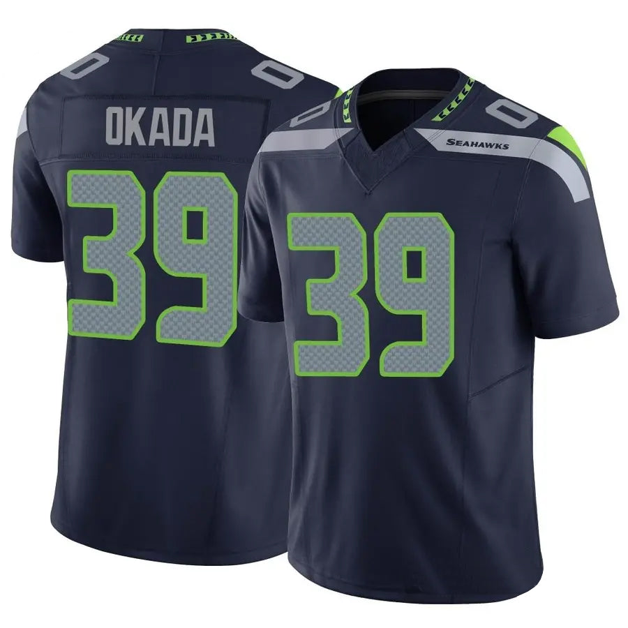 S.Seahawks #39 Ty Okada Player Navy Vapor F.U.S.E. Limited Football Jerseys football jersey product view 1