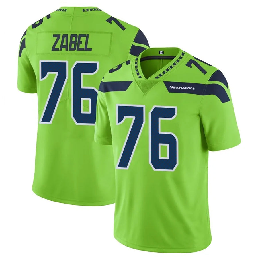 S.Seahawks #76 Grey Zabel Player Green VaporLimited Football Jerseys football jersey product view 1
