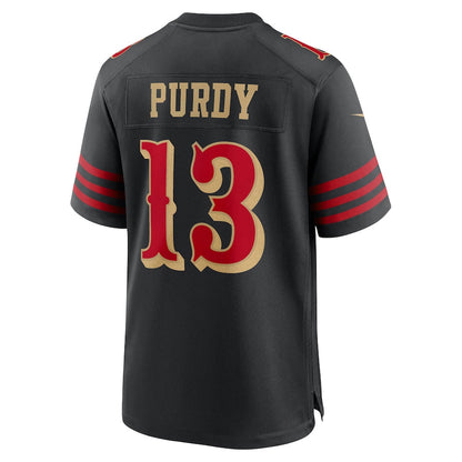 SF.49ers #13 Brock Purdy Player Rivalries Collection Black Game Football Jerseys football jersey product view 1