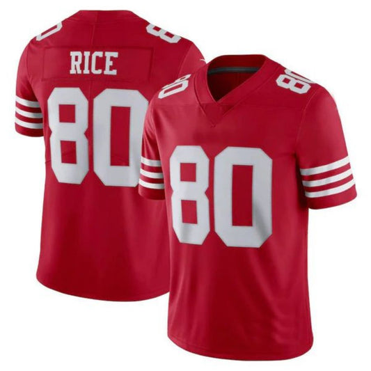 #80 Jerry Rice Player SF.49ers Scarlet Vapor F.U.S.E. Limited Football Jerseys football jersey product view 1