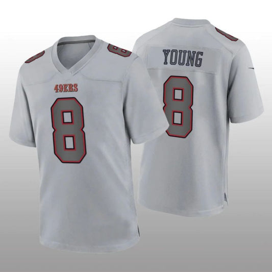 #8 Steve Young Player SF.49ers Gray Game Football Jerseys football jersey product view 1