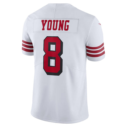 SF.49ers #8 Steve Young Player Whtie Color Rush Vapor Untouchable Limited Football Jerseys football jersey product view 1